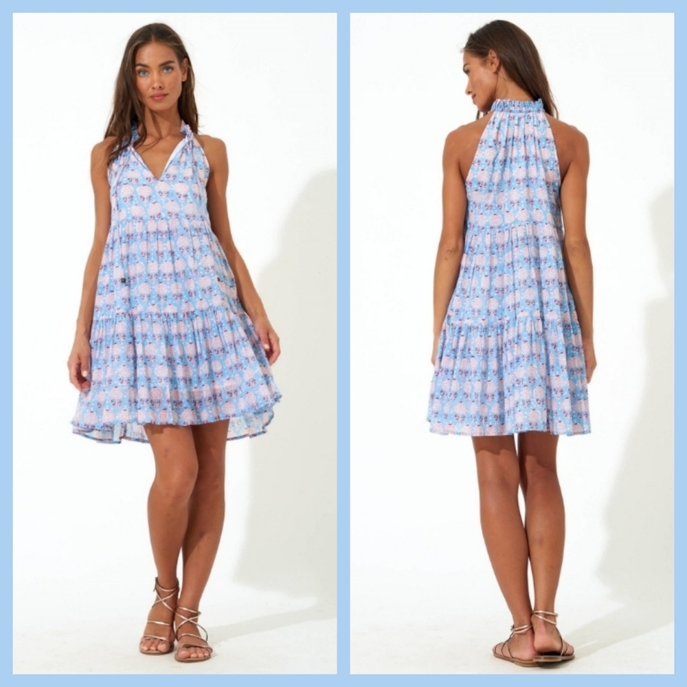 Oliphant - Blue/Red Drawstring Collar Sleeveless … - image 1